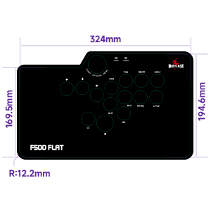 F500 FLAT Fight Stick All Button Arcade Controller for PS4, PC, Xbox Series S/X, Xbox One, Switch