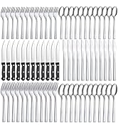 Hunnycook Silverware Set - 72 PCS Stainless Steel Silverware Set for 12, Include Fork Knife Spoon...