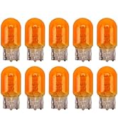 Hugwits 10 PCS T20 Halogen Bulbs, 12V/21W 7440 Single Filament, Ultra-Bright Turn Signal, Tail Li...