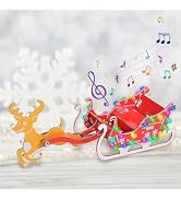 BANRIA DIY Christmas Soldering Kit – Reindeer Sleigh Soldering Projects with RGB LED & Music | Ho...