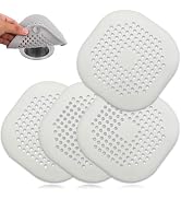 4 Pack Drain Hair Catcher Durable Silicone Hair Stopper Shower Drain Covers Easy to Install and C...