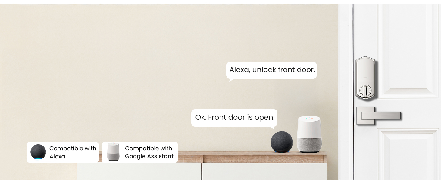 Hands-free unlocking with voice control