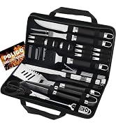 POLIGO 29 PCS BBQ Grill Accessories Stainless Steel BBQ Tools Grilling Tools Set with Storage Bag...