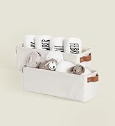 StorageWorks Narrow Storage Bins, Small Baskets for Organizing, Long Storage Basket with Handles,...