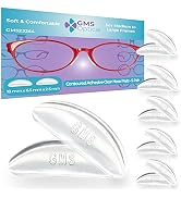 GMS Optical 2.5 Thick / 18mm Long Length - Anti-Slip Adhesive Contoured Soft Silicone Eyeglass No...