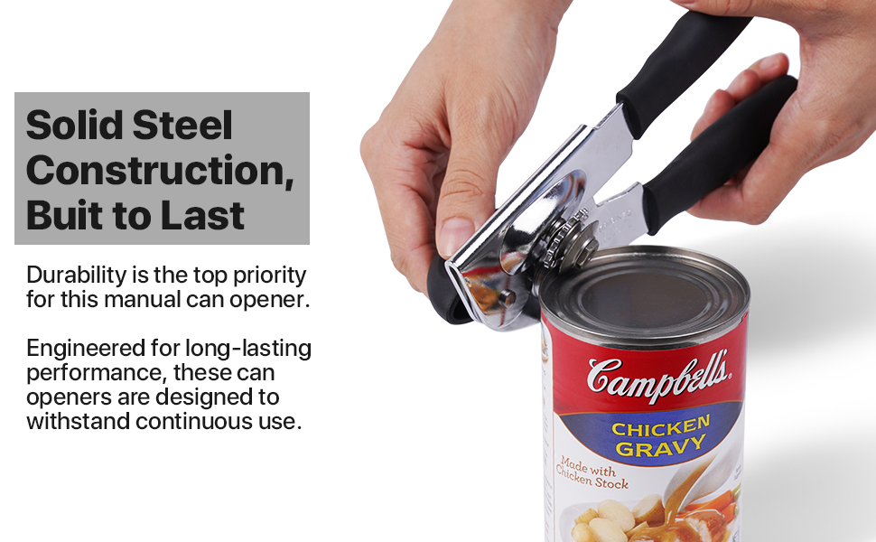 Solid Steel Manual Can Opener for long lasting