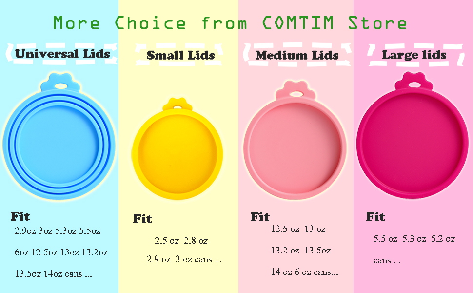 COMTIM can lids covers for dog cat food cans