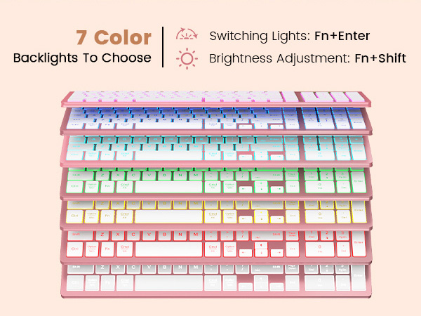 7 color backlight keyboard
