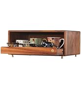 KAOTGOT Coffee Station Organizer Wood Coffee Bar Organizer with Drawer Countertop Wooden Mug Hold...