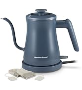 Hamilton Beach Compact 20 oz. / 0.6 Liter Gooseneck Electric Kettle for Boiling Water, Pour Over ...