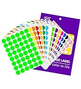 PARLAIM 1 inch Round Dot Sticker,760PCS Permanent Adhesive Multi Color Code Circle Sticker Labels...