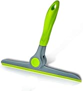 DSV Standard 10" Heavy Duty Green, Grey Window Cleaning Squeegee, Handheld Squeegee for Glass Doo...