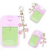 QIOFEARTH Silicone Case Compatible with Touchland Hand Sanitizer Spray Mist 1 oz with Flower keyc...