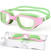 Zeligerstar Kids Swim Goggles,Swimming Goggles for Kids 6-14, Anti-Fog UV Protection Pool Goggles...