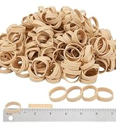 Rubber Bands 150pcs 1.5 Inch rubber band Diameter 1 inch Small Beige Elastic Bands Strong Rubber ...