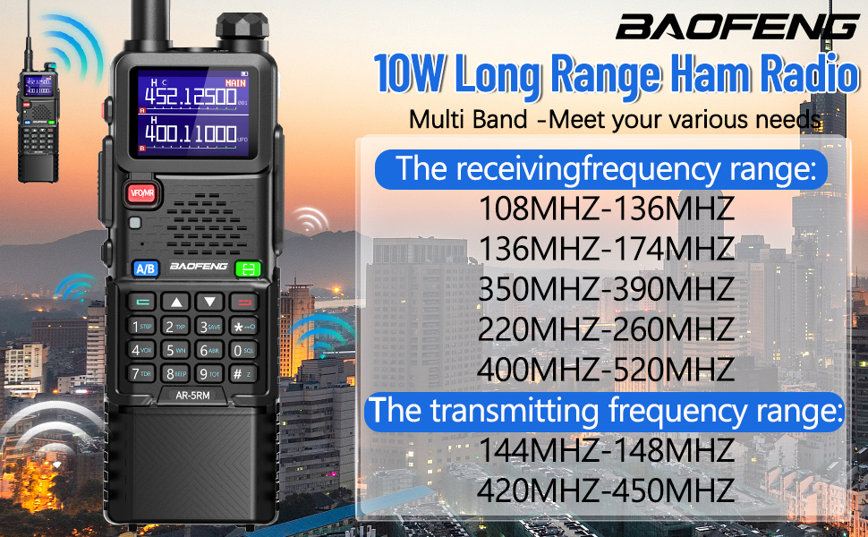 BAOFENG AR-5RM Multi Band Frequency Range