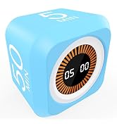 FCXJTU Rotating Pomodoro Cube Visual Timer 5, 25, 10 50 Minutes Preset, Rechargeable Desk Product...