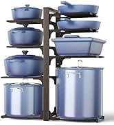 ORDORA Pots and Pans Organizer under Cabinet, 20.8" Height Heavy Duty 120LBS Pots Pans Organizer ...