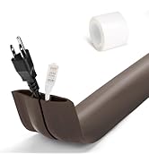 LZEOY 4FT Cord Hider Floor - Brown Floor Cable Hider, Wire Covers for Cords Prevent Cable Trips, ...