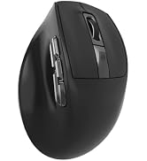 MEETION Ergonomic Wireless Mouse, 5 Side Buttons, Dual-Mode, Black | Ergonomic rechargeable mouse...
