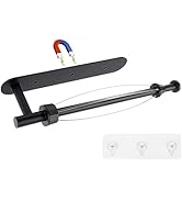 Magnetic Paper Towel Holder,One Hand Operable Paper Towel Holder Wall Mount Self Adhesive and Str...