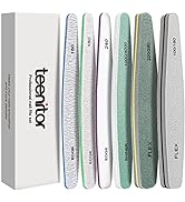 Teenitor Nail File Buffer, Gel Nail File Set Professional Nail Buffer File Block Natural Manicure...