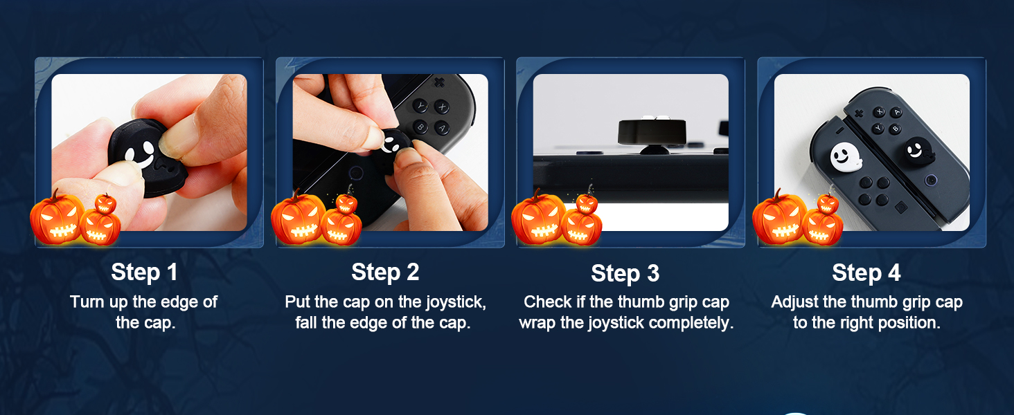 this switch thumb grip cap is very easy to use