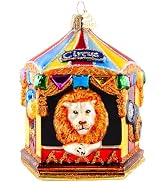 Hzyc Christmas Ornaments,Glass Lion Ornament for Tree,Christmas Decorations | Zoo Circus Collecti...