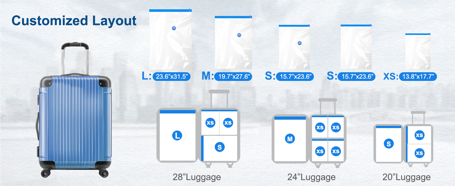 Vacuum Storage Bags Customized Layout