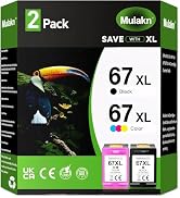 67XL for HP Ink 67XL Black/Tri-Color Combo Pack Used to DeskJet 2755e 2855e 2700 2700e 2723e 2734...