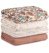 CIVARUA KIDS Muslin Swaddle Blankets for Newborn, 4 Pack Cotton Baby Blanket, Large 31.5 x 43.3 i...