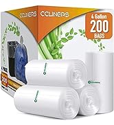 4 Gallon Trash Bags Small Bathroom Garbage Bags Clear Plastic Wastebasket Trash Can Liners for Ho...