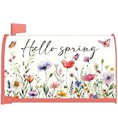 Inisajace Spring Magnetic Mailbox Covers - Hello Spring Wildflower Floral Magnetic Mailbox Covers...
