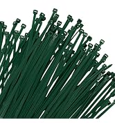 Zip Ties Assorted Sizes(4”+6”+8”+12”), 400 Pack, Green Cable Ties,Multi-Purpose Self-Locking Nylo...