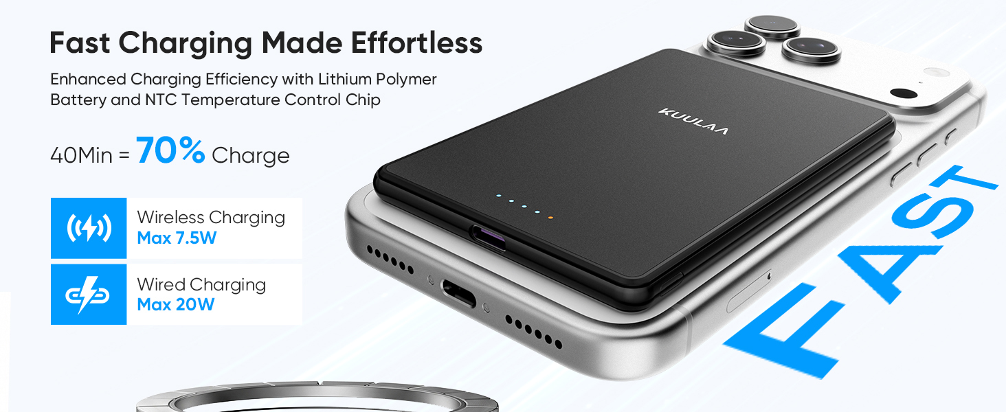 portable power bank fast charging wireless iphone charger fast charging portable battery charger