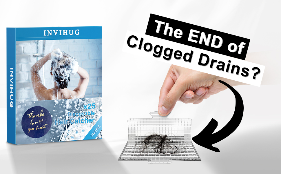 Disposable shower drain hair catcher