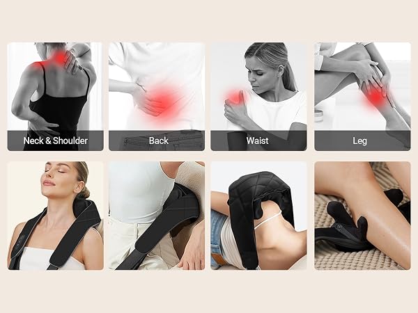 Massager with Heat for Neck, Back, Waist