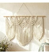 Tempospark Large Macrame Wall Hanging, 43" Wx32 L Boho Wall Hangings for Living Room Bedroom Nurs...