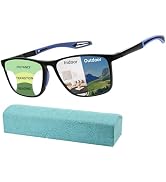 K.LAVER Photochromic Progressive Multifocus Reading Glasses Blue Light Blocking Multifocal Reader...