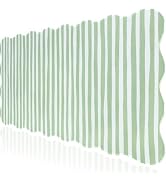L-SPOUTTO Green Striped Mouse Pad,Scalloped Desk Mat XXL Large Geometric Gaming Mousepad,35.4x15....