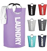Mziart 90L Large Collapsible Laundry Basket with Padded Handles, Heavy Duty Oxford Fabric Laundry...