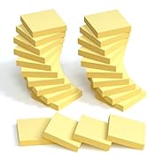 (2400pcs) Yellow Sticky Notes Mini,2 x 2in Small Sticky Notes,24 Pack Notes Pads Memo Pads,100 Sh...