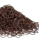 TsMADDTs Rubber Bands, 1500PCS Hair Elastics No Damage for Brown Hairs, Small Brown Rubber Bands ...