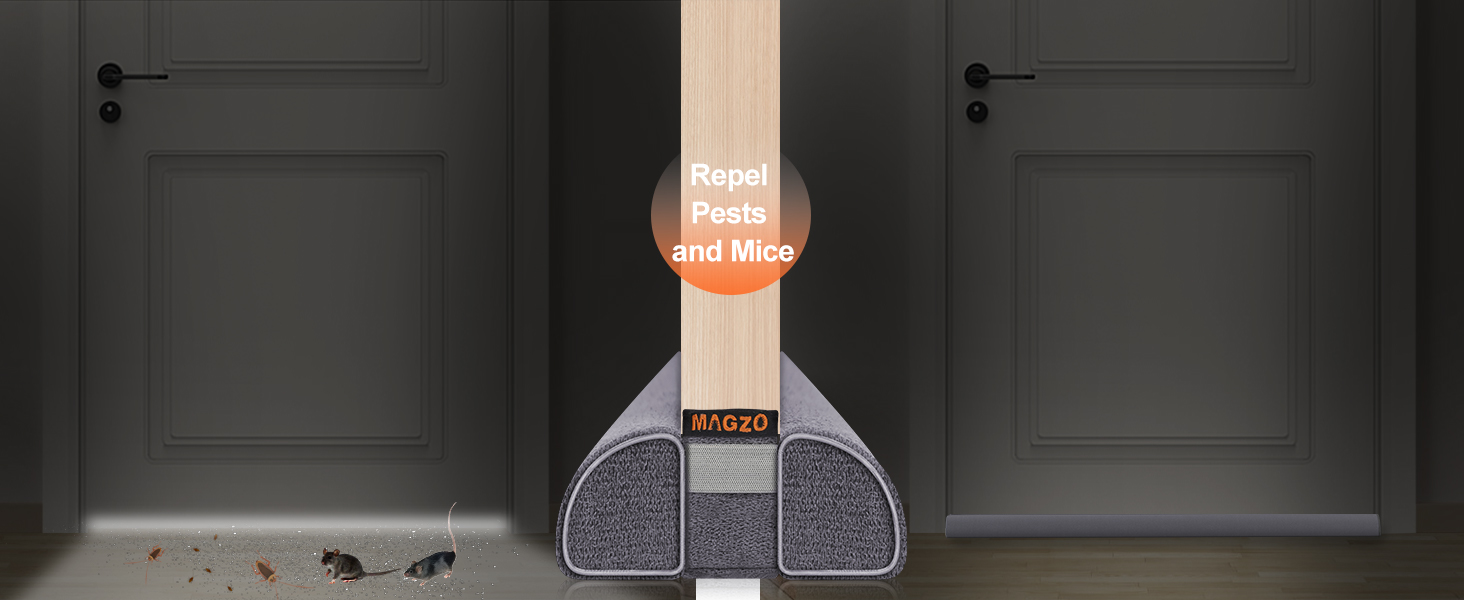 MAGZO Door Draft Stopper Adjustable Under Door Gap Filler