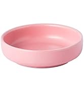 Pink Paper Clip Holder Cute Ceramic Paper Clips Holder Round PaperClips Dispenser Push Pin Holder...