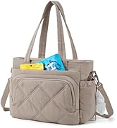 BAGSMART Lunch Bag Women Large Lunch Box Insulated Tote Bag with Multi-Pockets Quilted Puffy Tote...