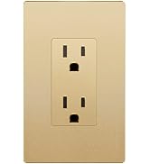 LIDER Matte Finish Decorator Receptacle with Interchangeable Face Cover, Child Safe Tamper-Resist...