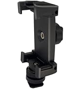 Suptig Adjustable Power Bank Holder with 2 Cold Shoe Mount for Camera Rig, Phone Mount.
