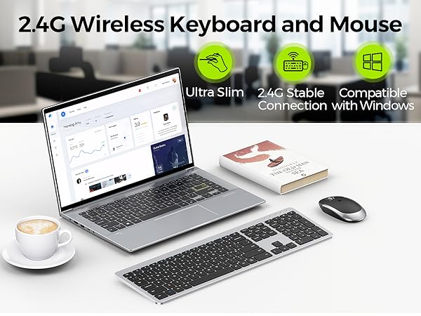 full size keyboard and mouse