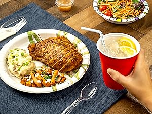 paper plates 8.5, plastic plates disposable, paper plates bulk, disposable plates heavy duty